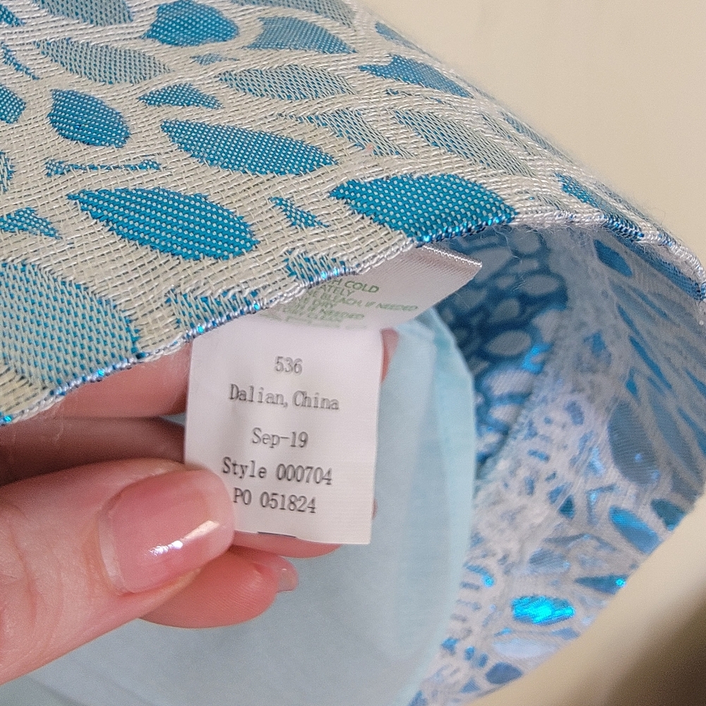 Lilly Pulitzer Mini Franci Dress Bermuda Blue Mettalic Jacquard Size 6 - Picture 6 of 7